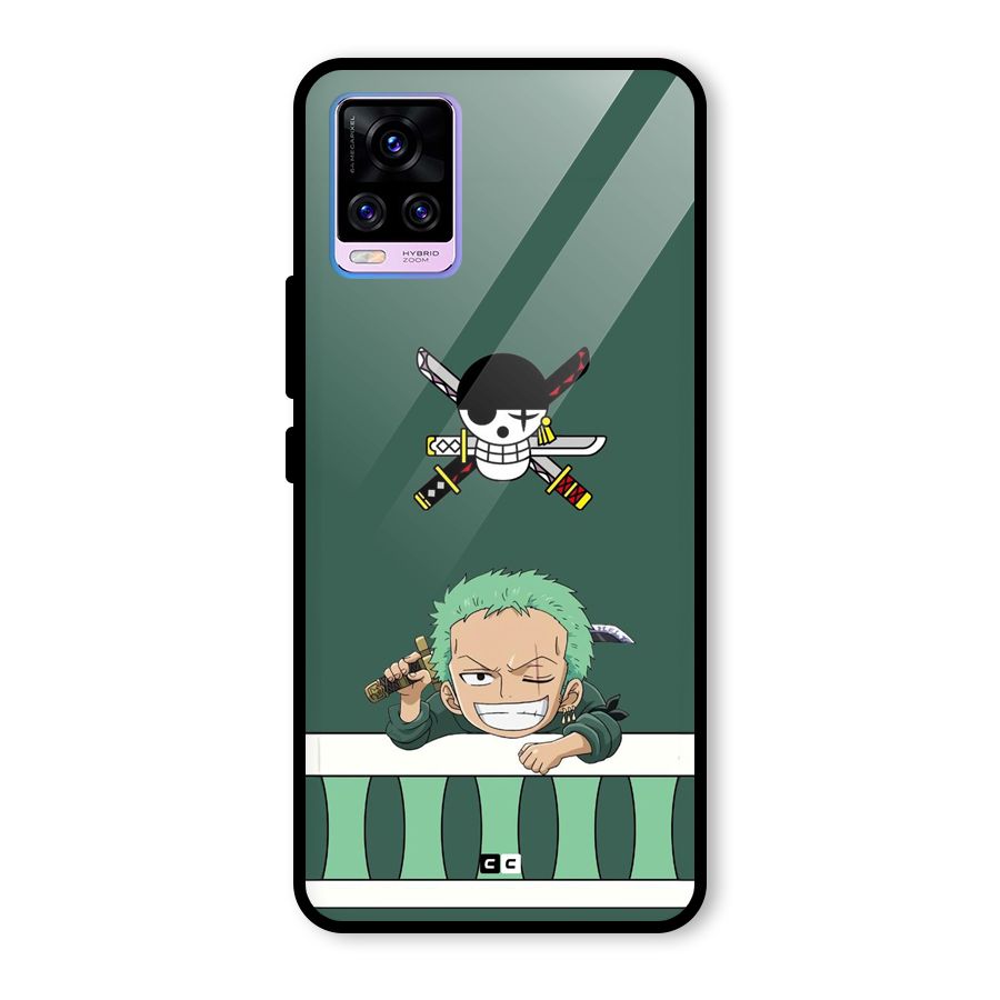 Pirate Hunter Zoro Glass Back Case for Vivo V20 Pro