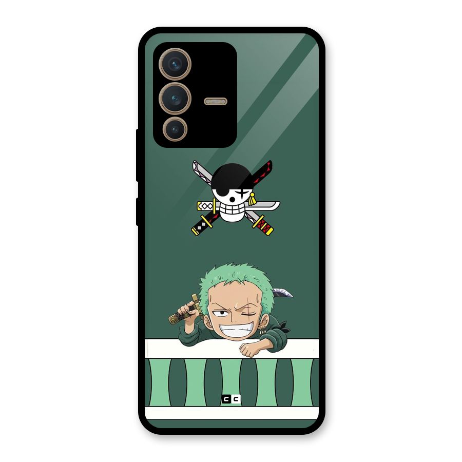 Pirate Hunter Zoro Glass Back Case for Vivo V23 5G
