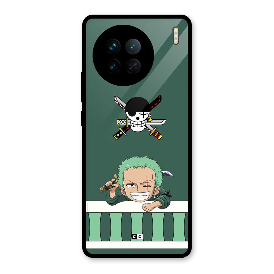 Pirate Hunter Zoro Glass Back Case for Vivo X90