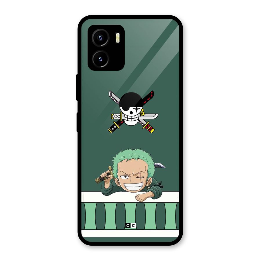 Pirate Hunter Zoro Glass Back Case for Vivo Y15s