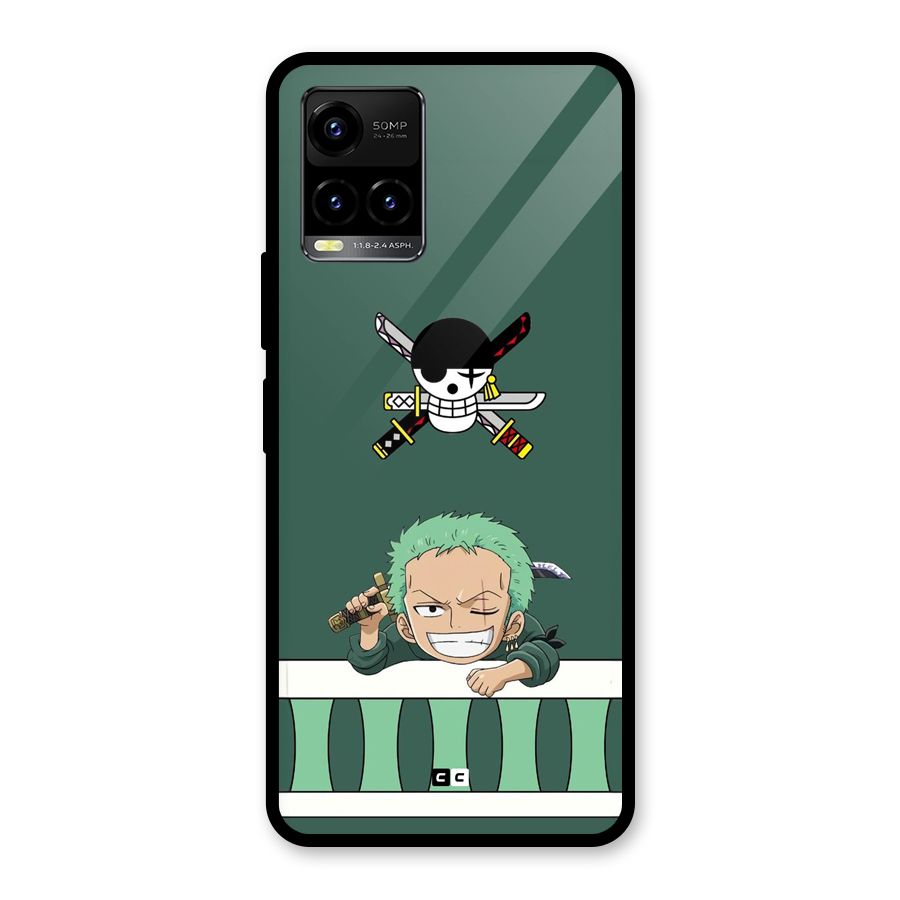 Pirate Hunter Zoro Glass Back Case for Vivo Y21T
