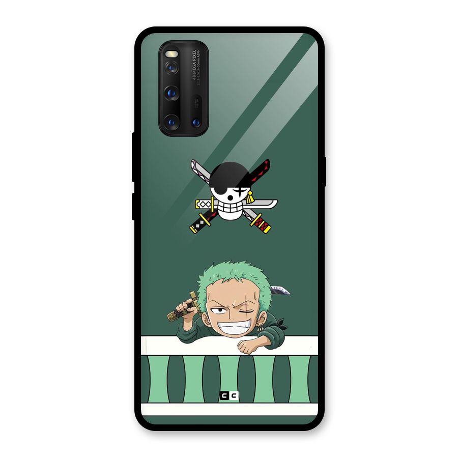 Pirate Hunter Zoro Glass Back Case for Vivo iQOO 3