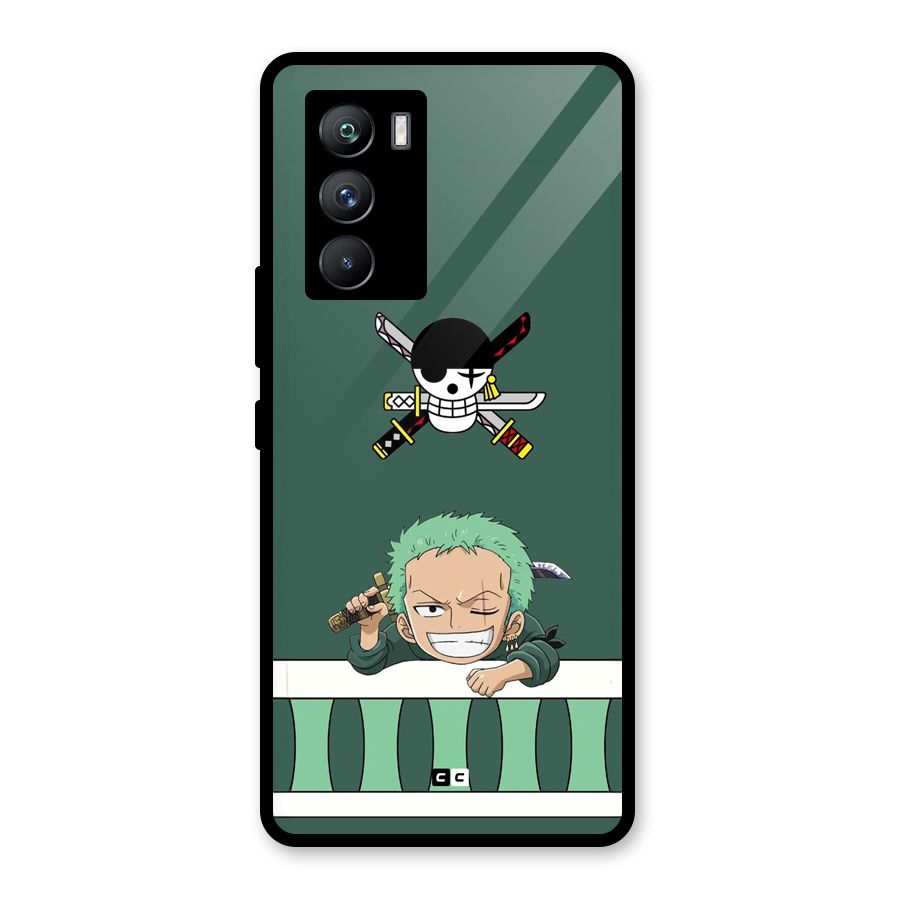 Pirate Hunter Zoro Glass Back Case for Vivo iQOO 9 SE