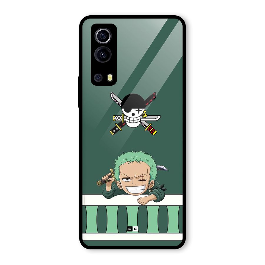 Pirate Hunter Zoro Glass Back Case for Vivo iQOO Z3