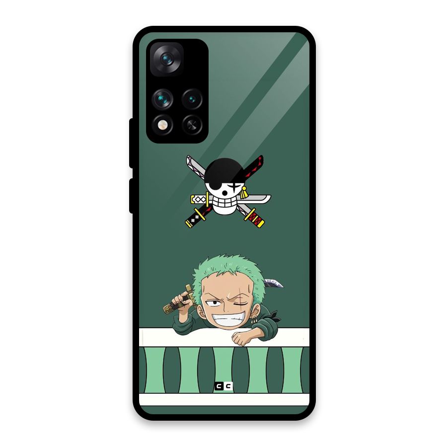 Pirate Hunter Zoro Glass Back Case for Xiaomi 11i HyperCharge 5G