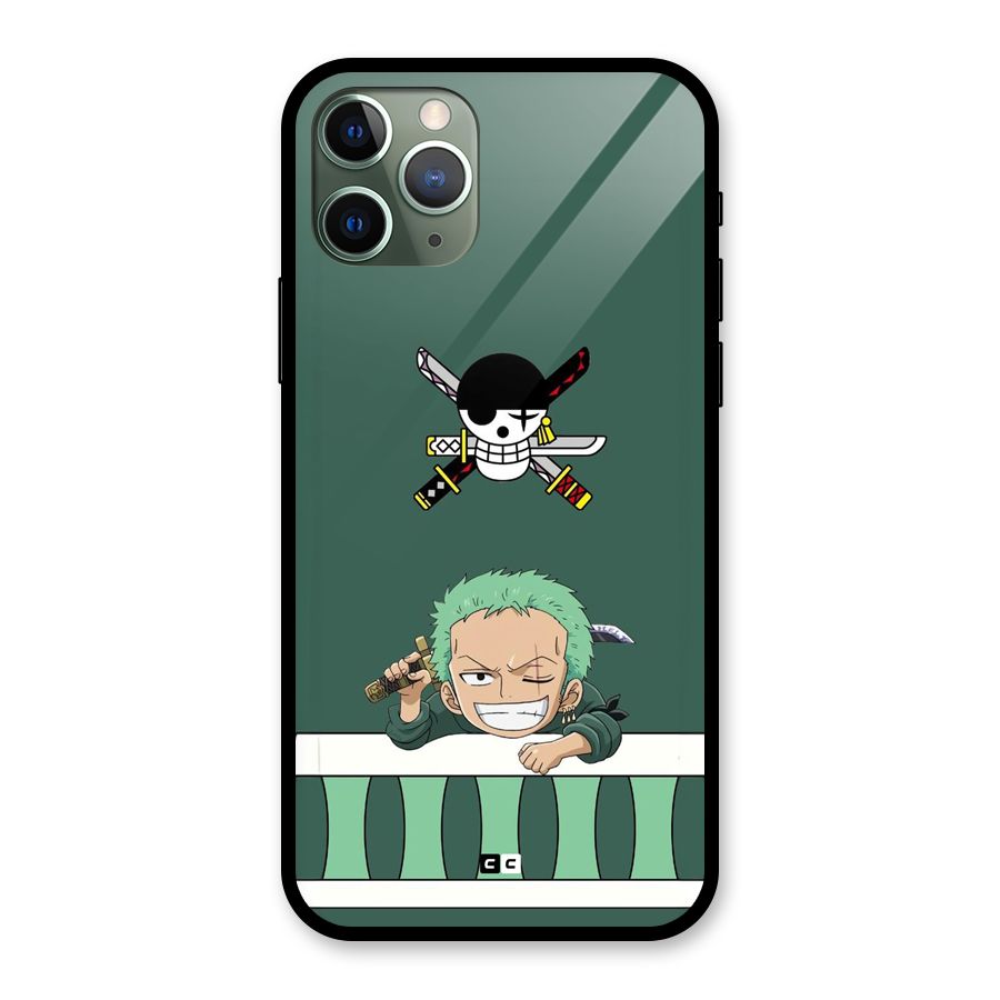Pirate Hunter Zoro Glass Back Case for iPhone 11 Pro