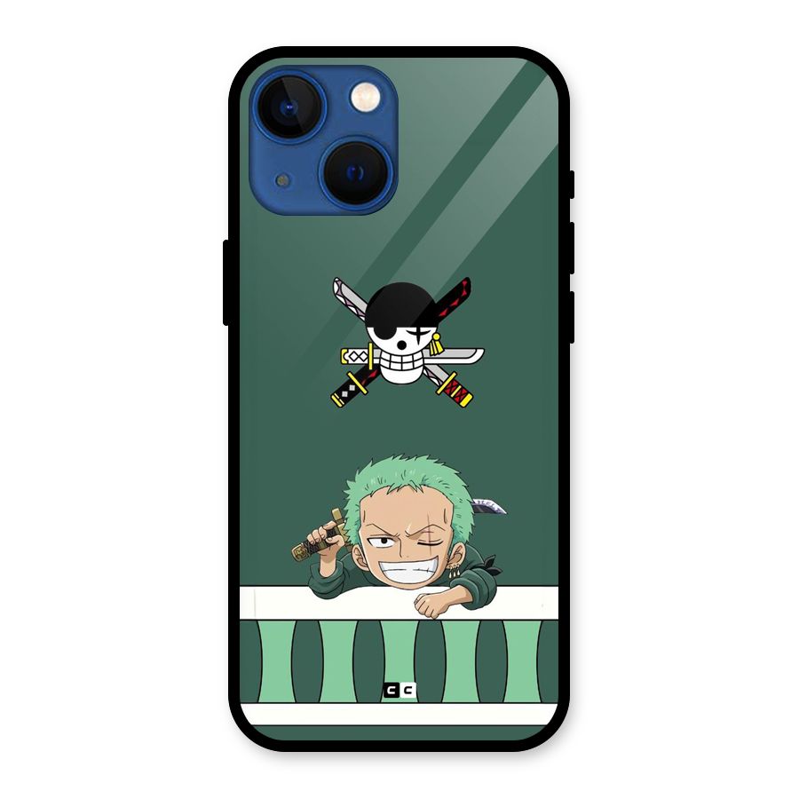 Pirate Hunter Zoro Glass Back Case for iPhone 13 Mini