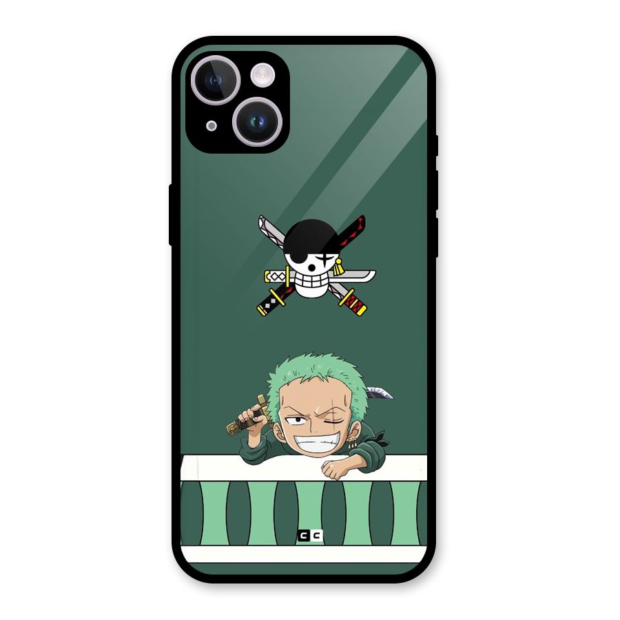 Pirate Hunter Zoro Glass Back Case for iPhone 14 Plus