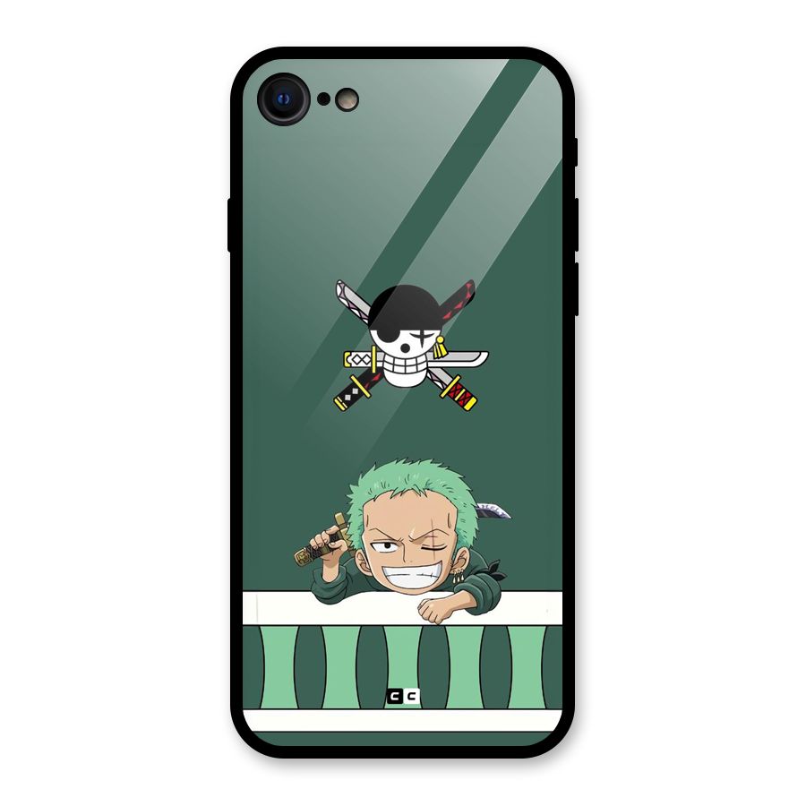 Pirate Hunter Zoro Glass Back Case for iPhone SE 2022