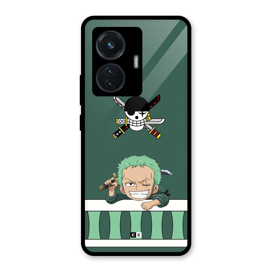 Pirate Hunter Zoro Glass Back Case for iQOO Z6 44W