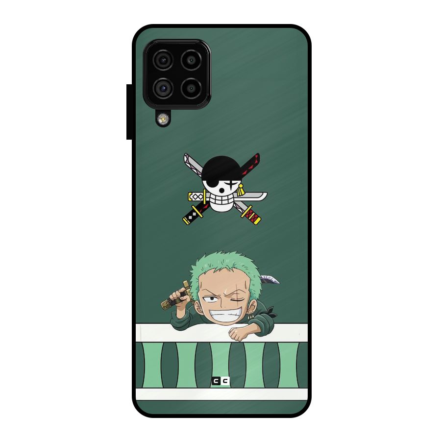 Pirate Hunter Zoro Metal Back Case for Galaxy A22 4G