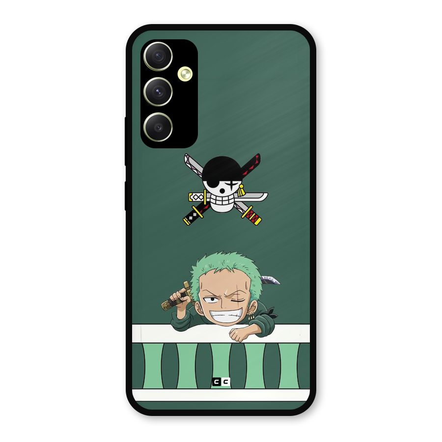 Pirate Hunter Zoro Metal Back Case for Galaxy A34