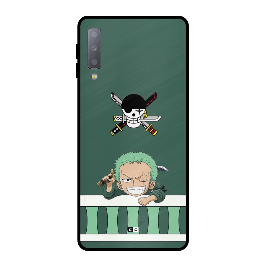 Pirate Hunter Zoro Metal Back Case for Galaxy A7 (2018)