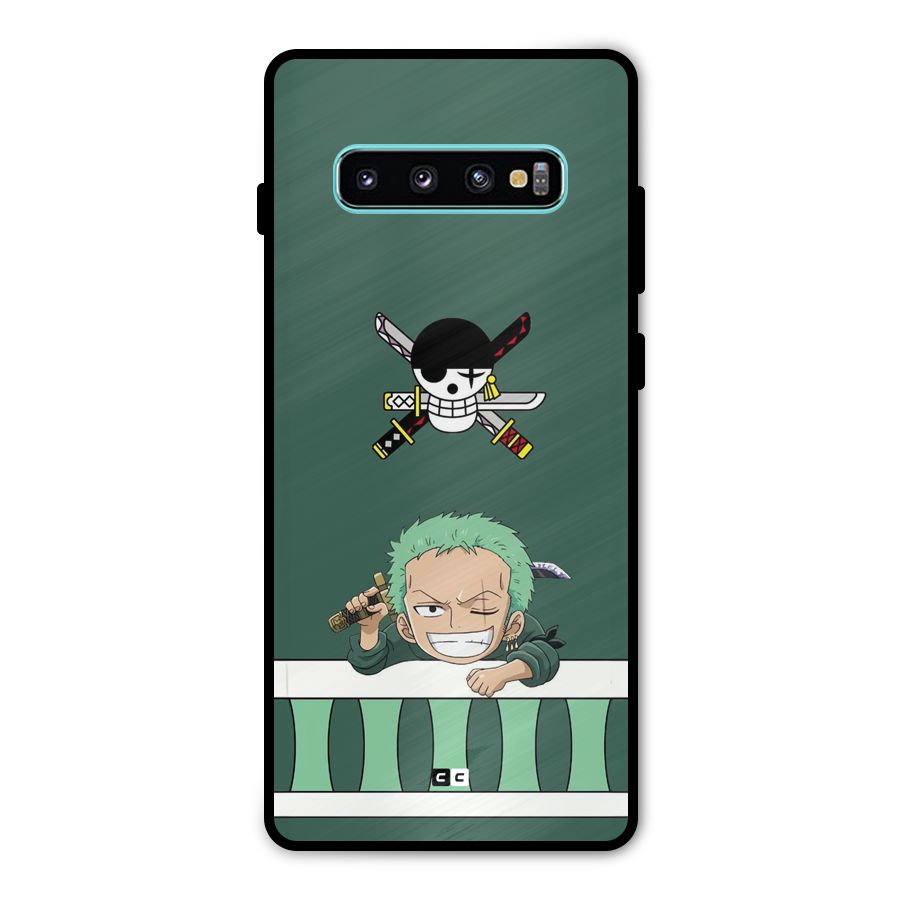 Pirate Hunter Zoro Metal Back Case for Galaxy S10 Plus