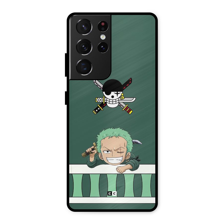 Pirate Hunter Zoro Metal Back Case for Galaxy S21 Ultra 5G