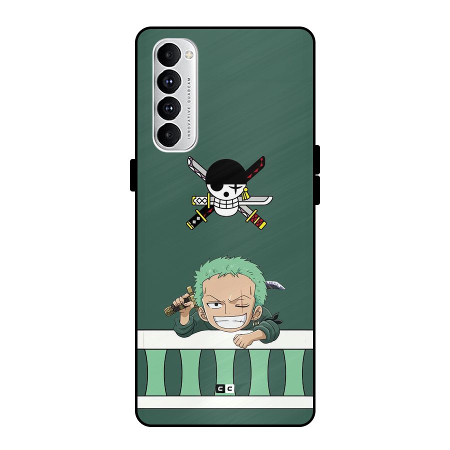 Pirate Hunter Zoro Metal Back Case for Oppo Reno4 Pro