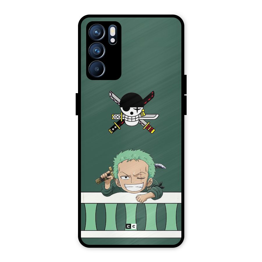 Pirate Hunter Zoro Metal Back Case for Oppo Reno6 5G