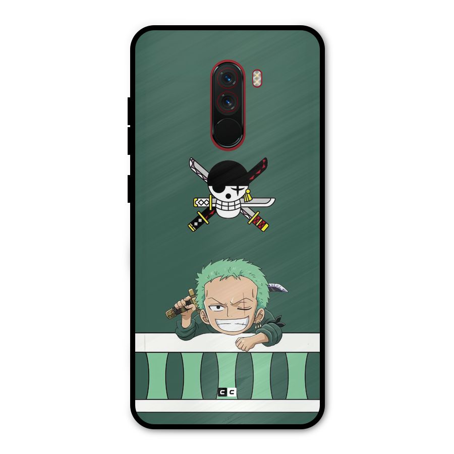 Pirate Hunter Zoro Metal Back Case for Poco F1