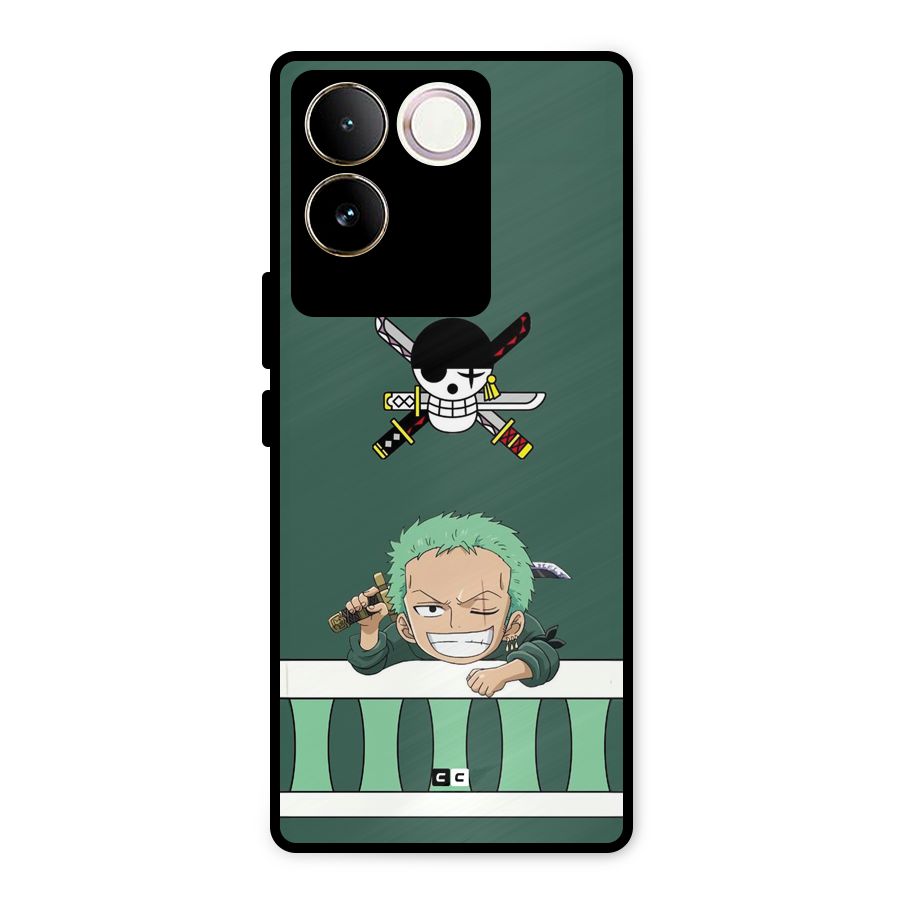 Pirate Hunter Zoro Metal Back Case for Vivo T2 Pro