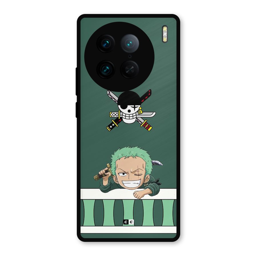 Pirate Hunter Zoro Metal Back Case for Vivo X90 Pro