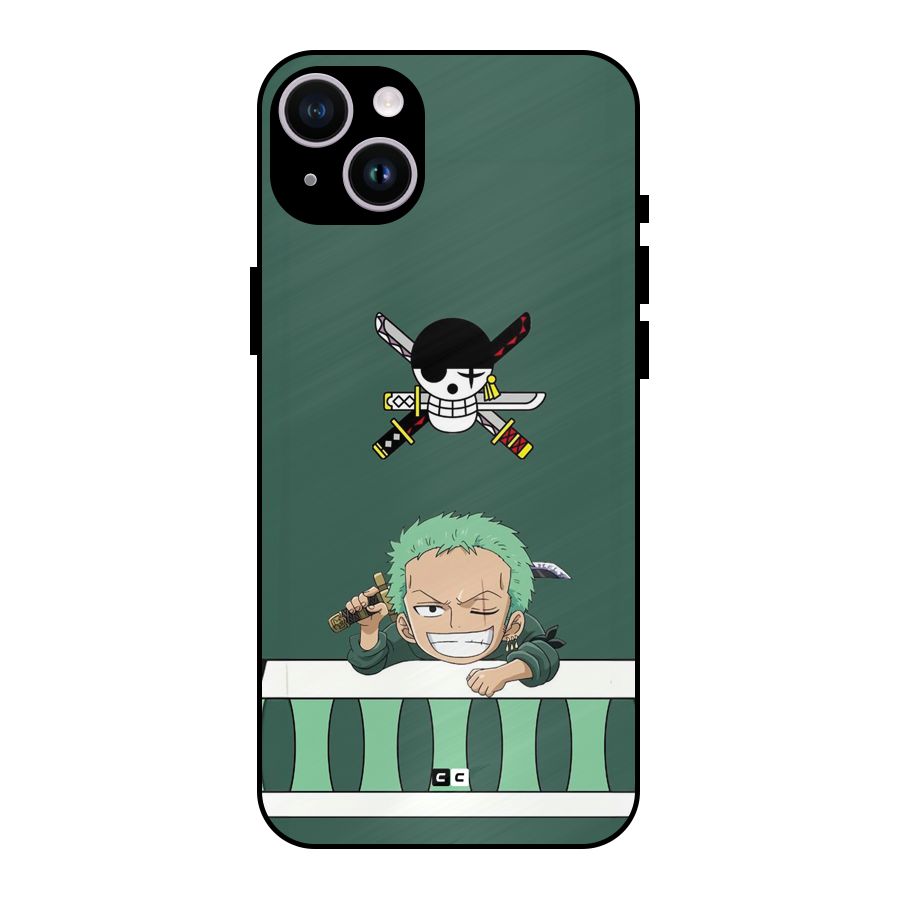 Pirate Hunter Zoro Metal Back Case for iPhone 14 Plus