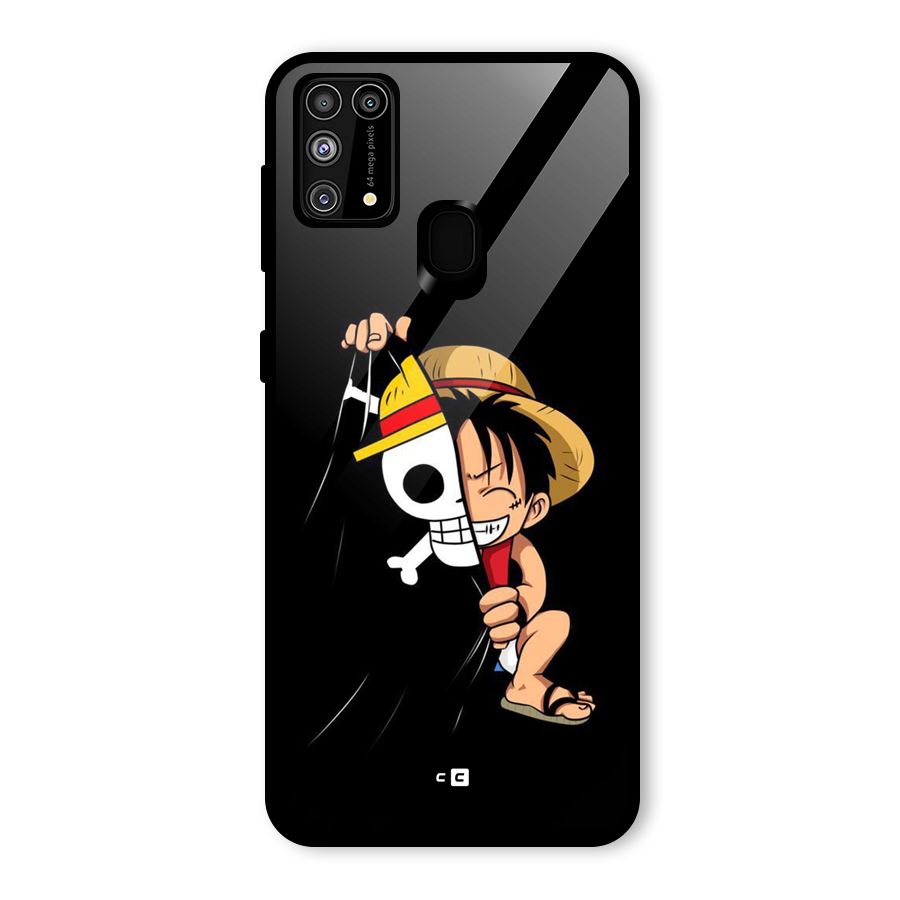 Pirate Luffy Glass Back Case for Galaxy M31