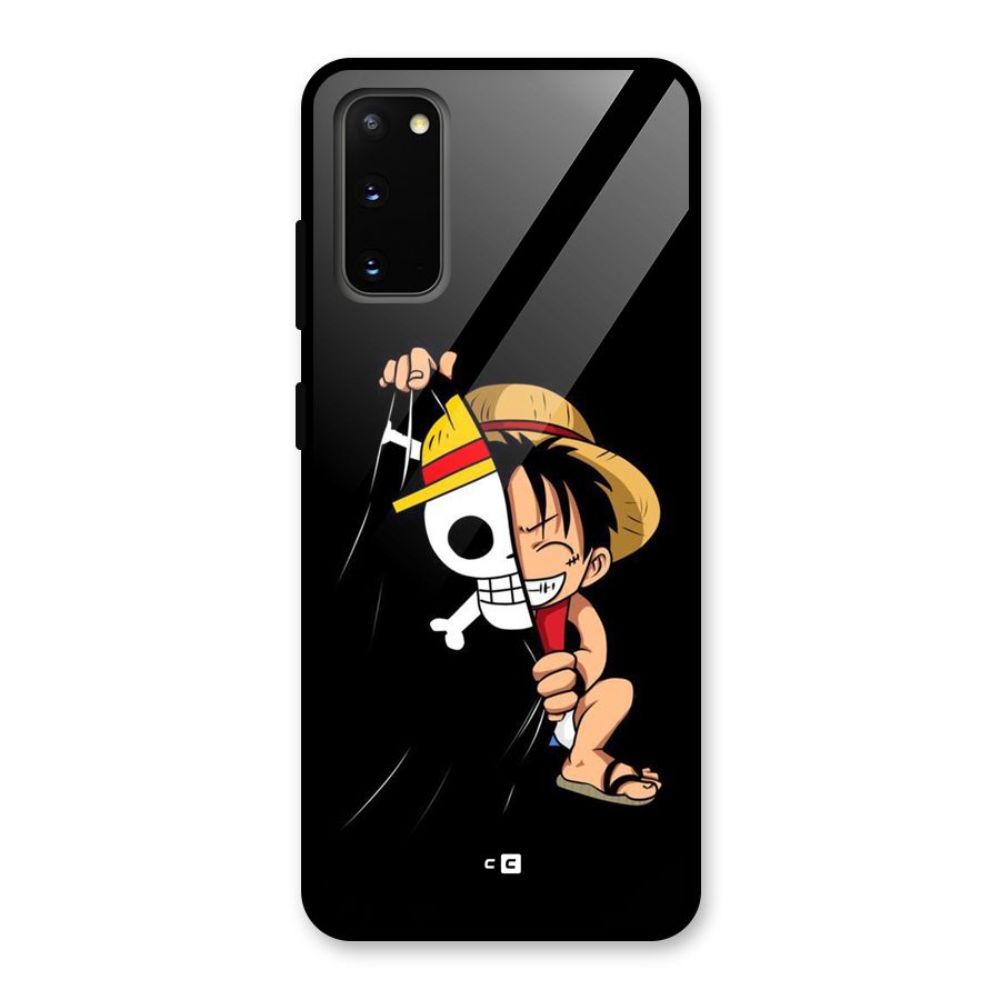 Pirate Luffy Glass Back Case for Galaxy S20
