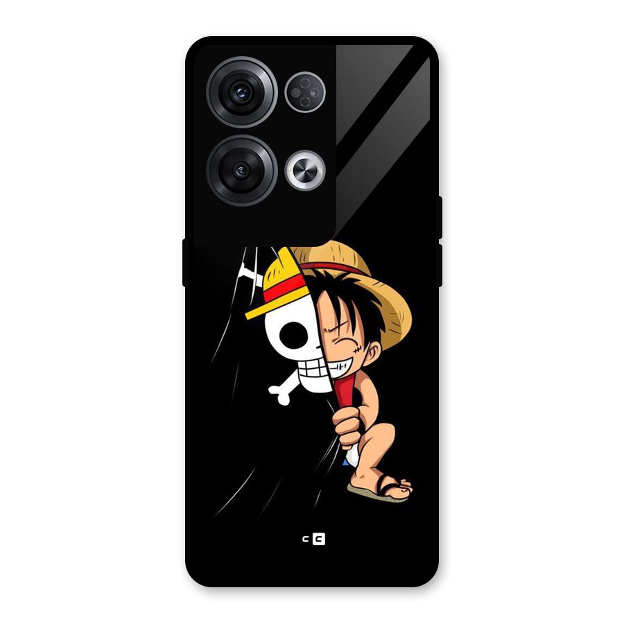 Pirate Luffy Glass Back Case for Oppo Reno8 Pro 5G