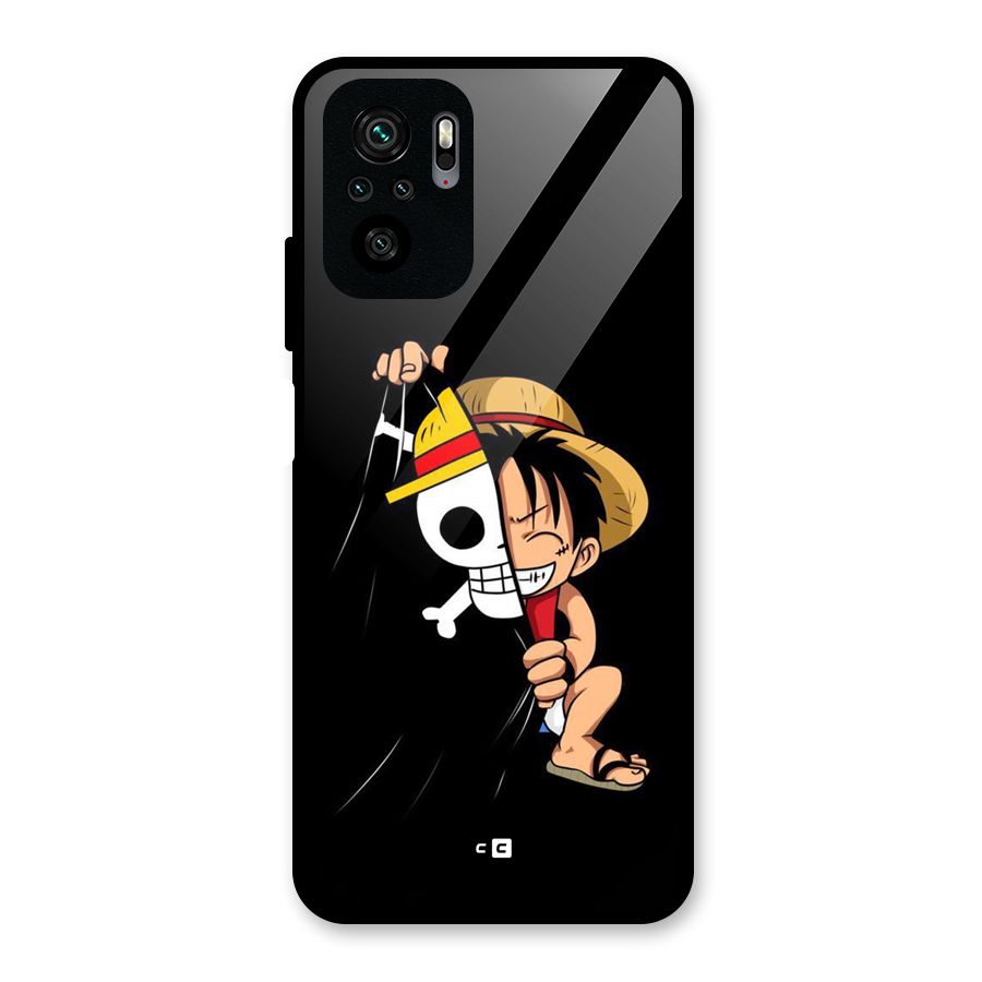 Pirate Luffy Glass Back Case for Redmi Note 10S