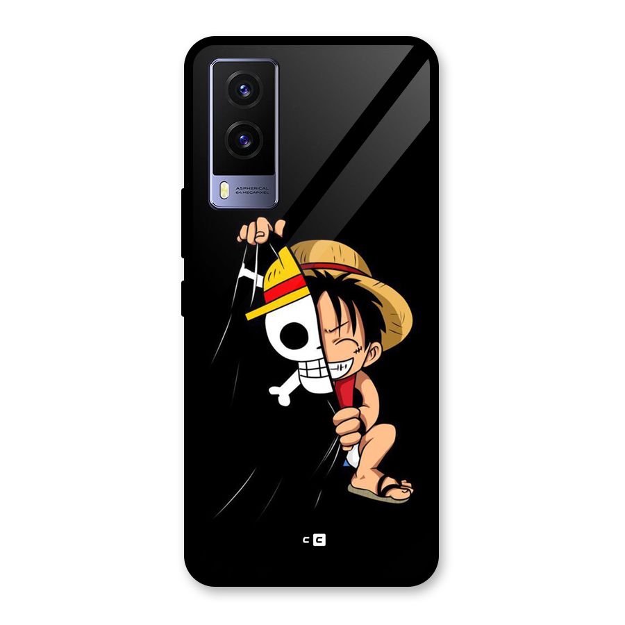 Pirate Luffy Glass Back Case for Vivo V21e 5G