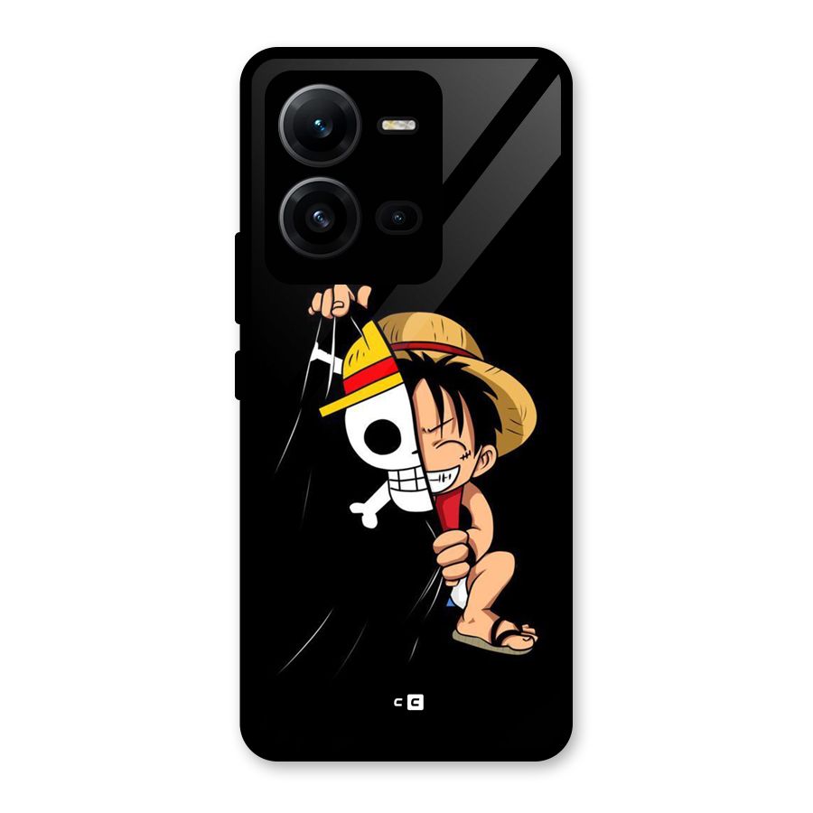 Pirate Luffy Glass Back Case for Vivo V25