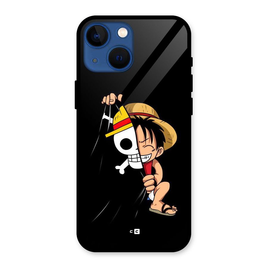 Pirate Luffy Glass Back Case for iPhone 13 Mini