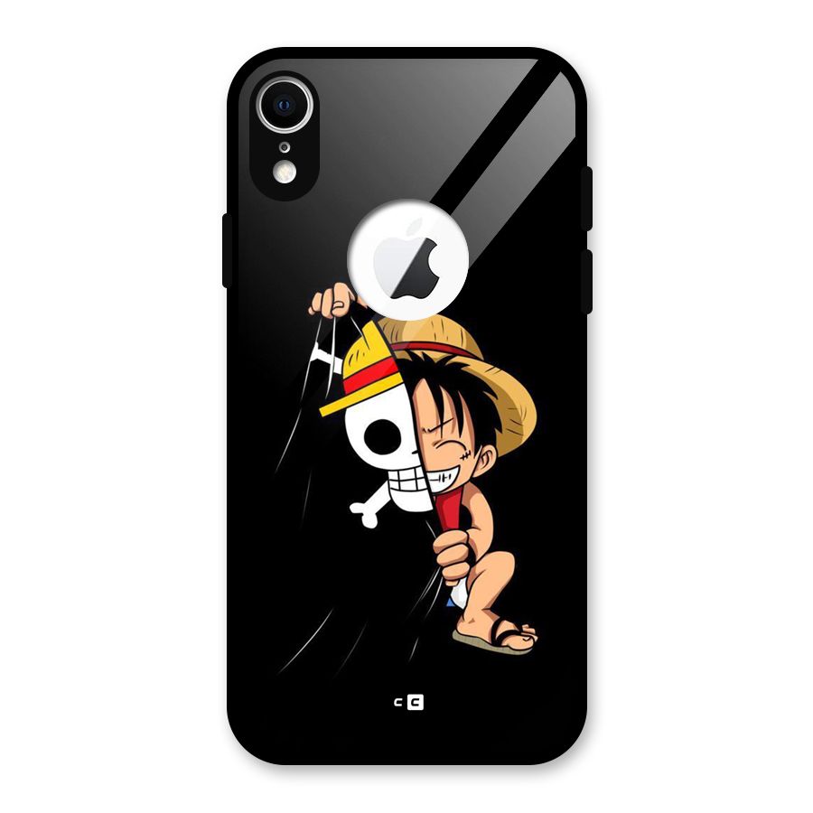 Pirate Luffy Glass Back Case for iPhone XR Logo Cut