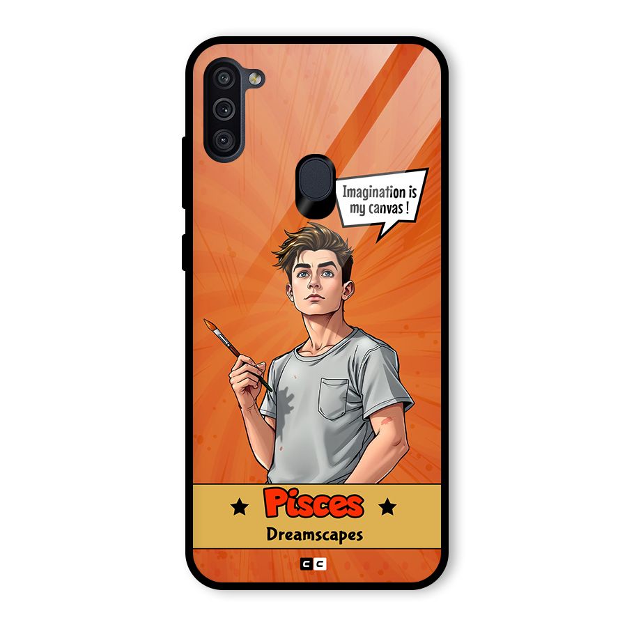 Pisces Dreamer Glass Back Case for Galaxy M11