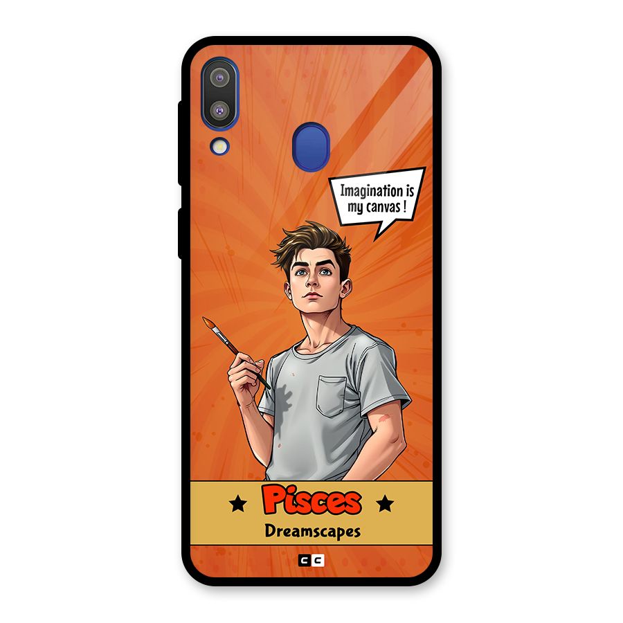 Pisces Dreamer Glass Back Case for Galaxy M20