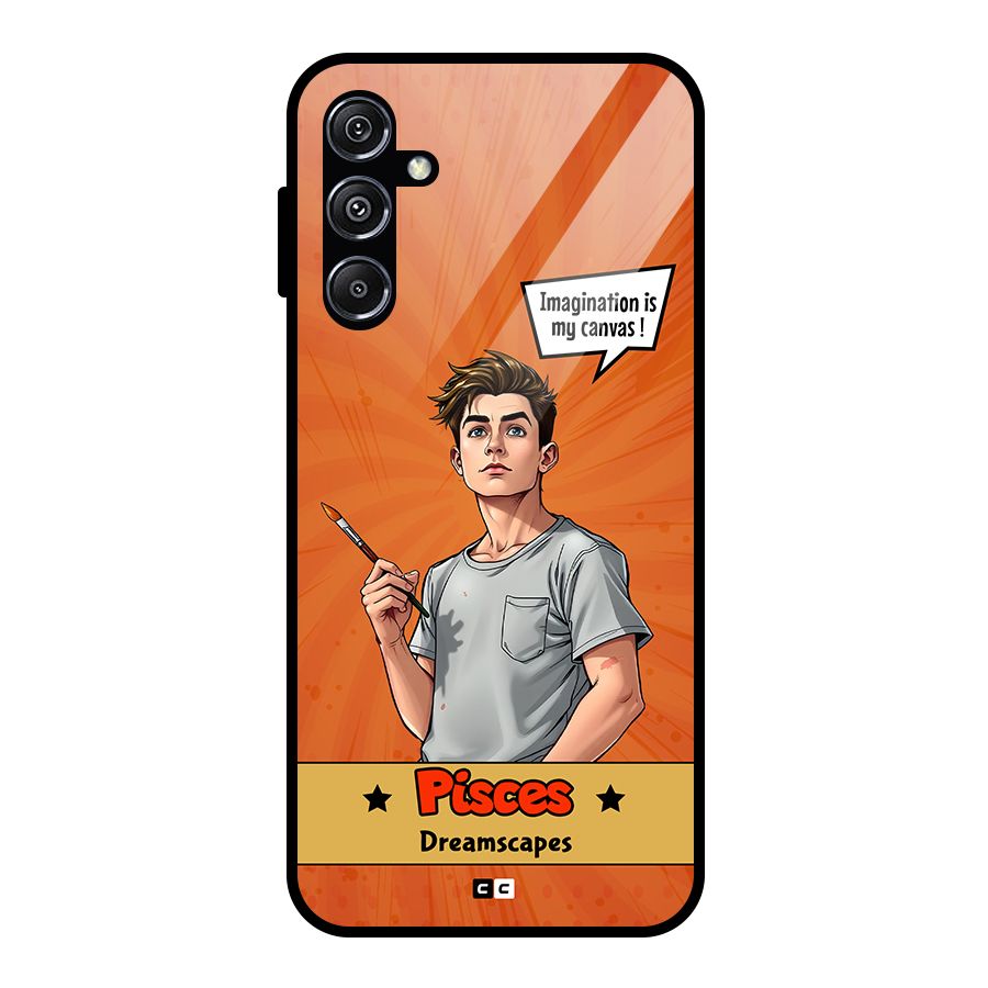 Pisces Dreamer Glass Back Case for Galaxy M34 5G