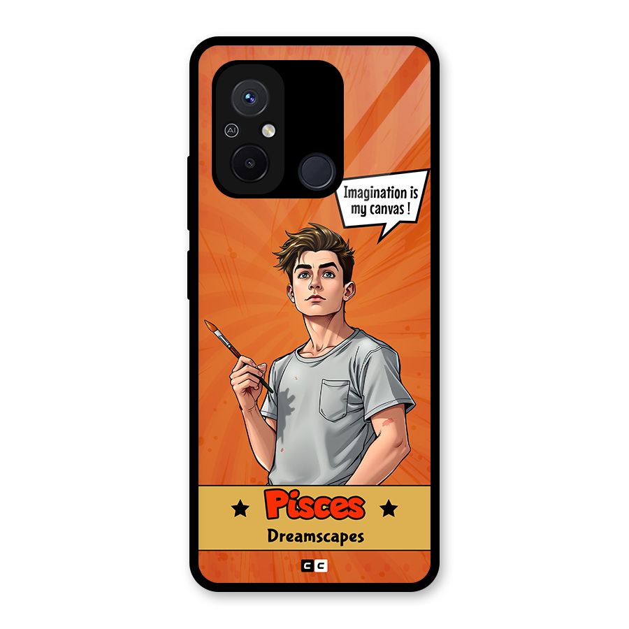 Pisces Dreamer Glass Back Case for Redmi 12C