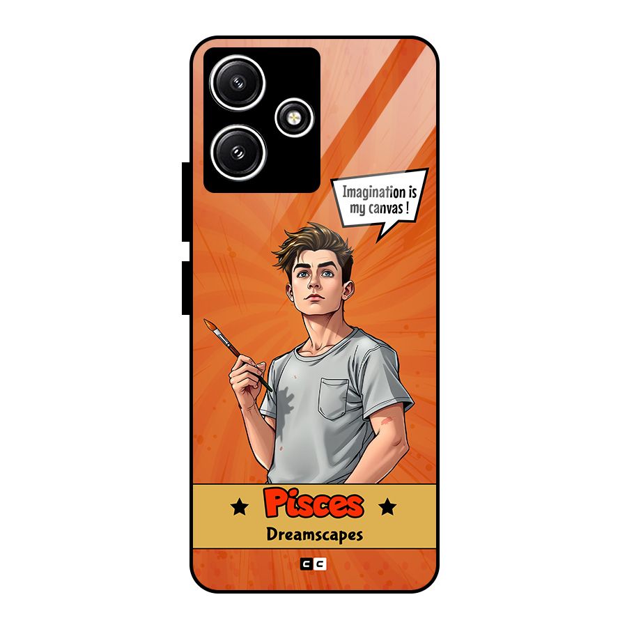 Pisces Dreamer Glass Back Case for Redmi 12 5G