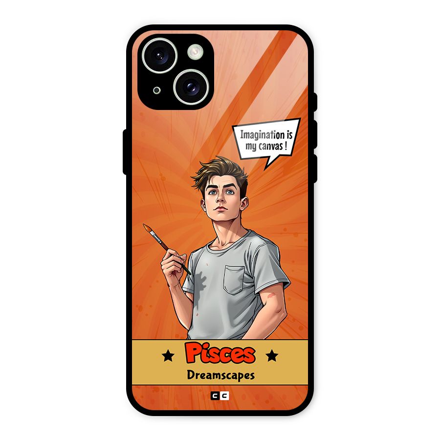 Pisces Dreamer Glass Back Case for iPhone 15 Plus