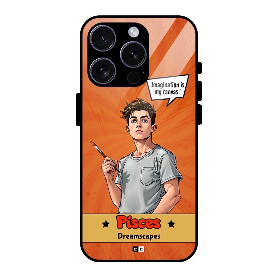 Pisces Dreamer Glass Back Case for iPhone 15 Pro