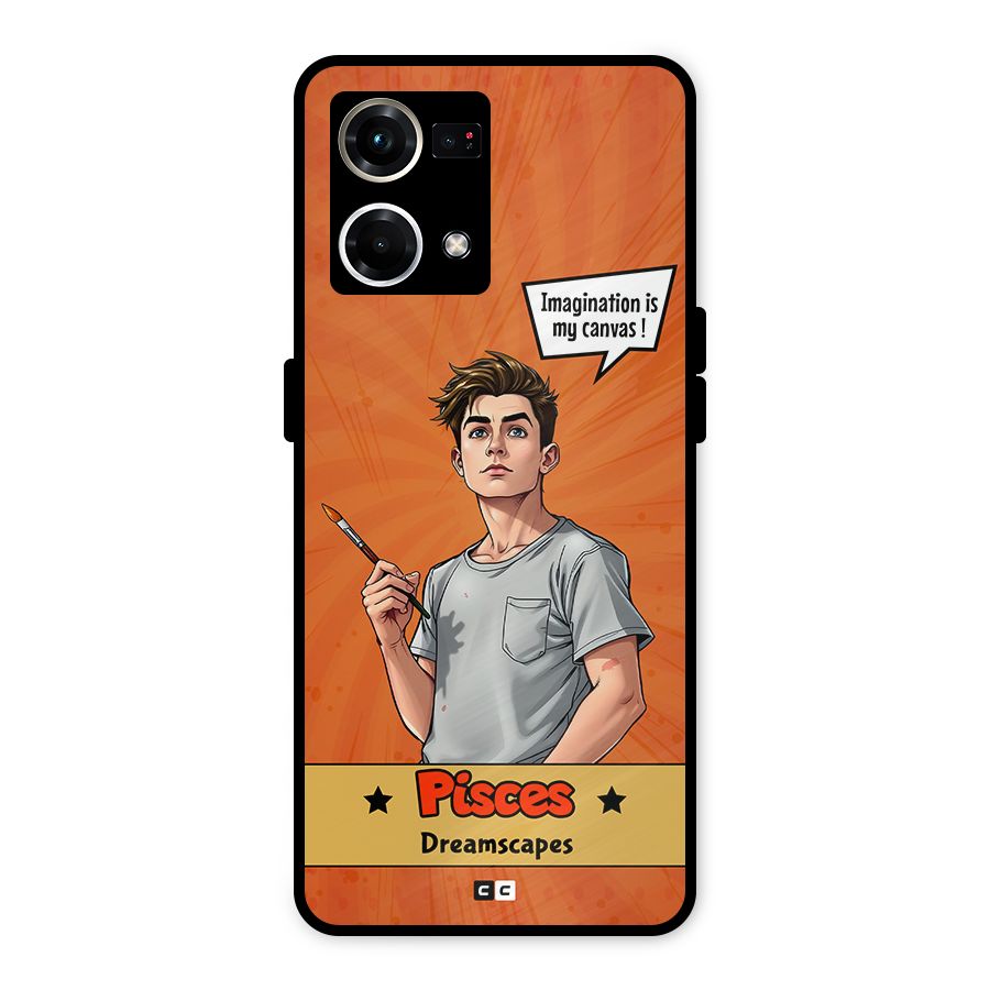Pisces Dreamer Metal Back Case for Oppo F21 Pro 4G