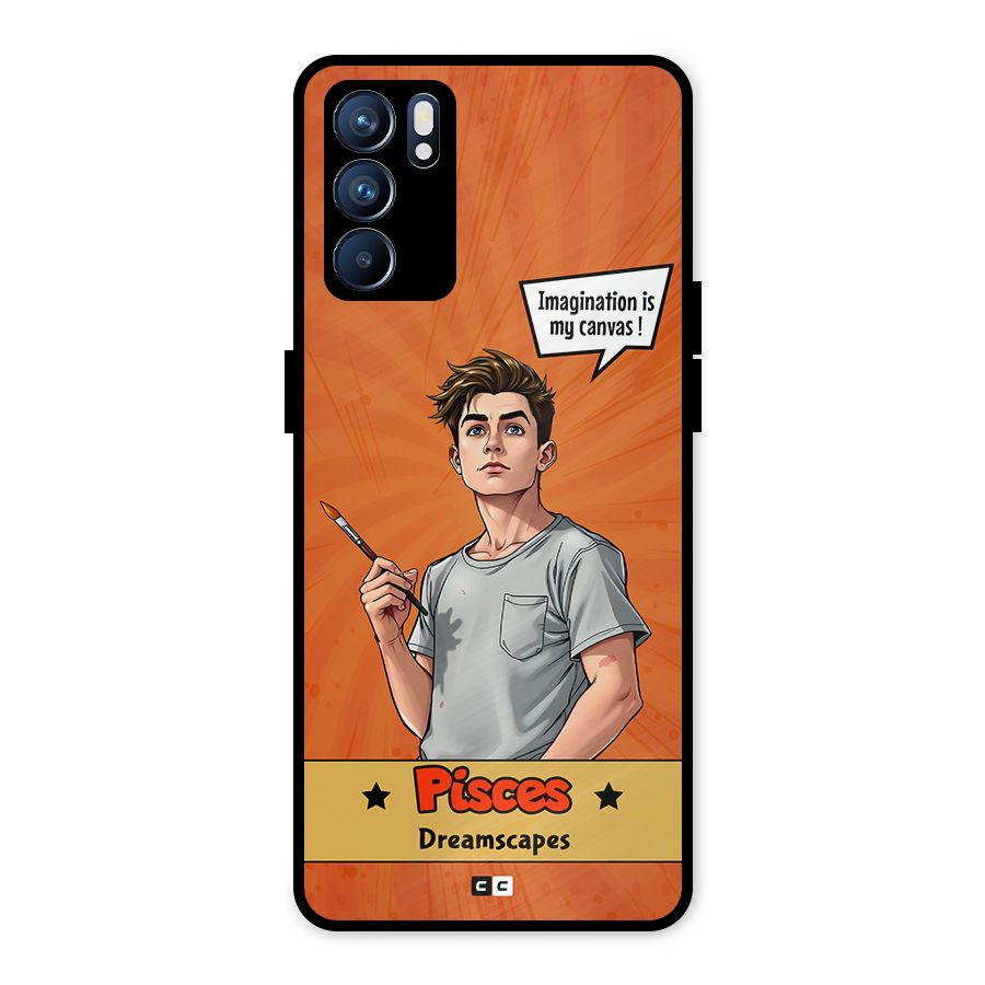 Pisces Dreamer Metal Back Case for Oppo Reno6 5G