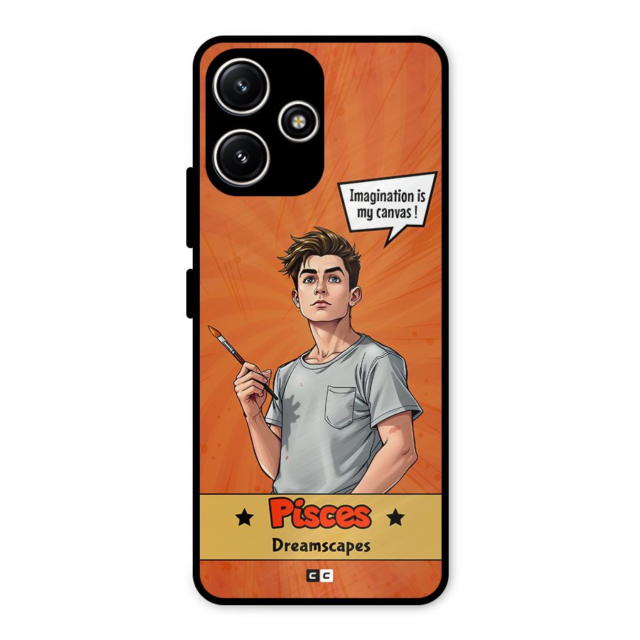 Pisces Dreamer Metal Back Case for Poco M6 Pro