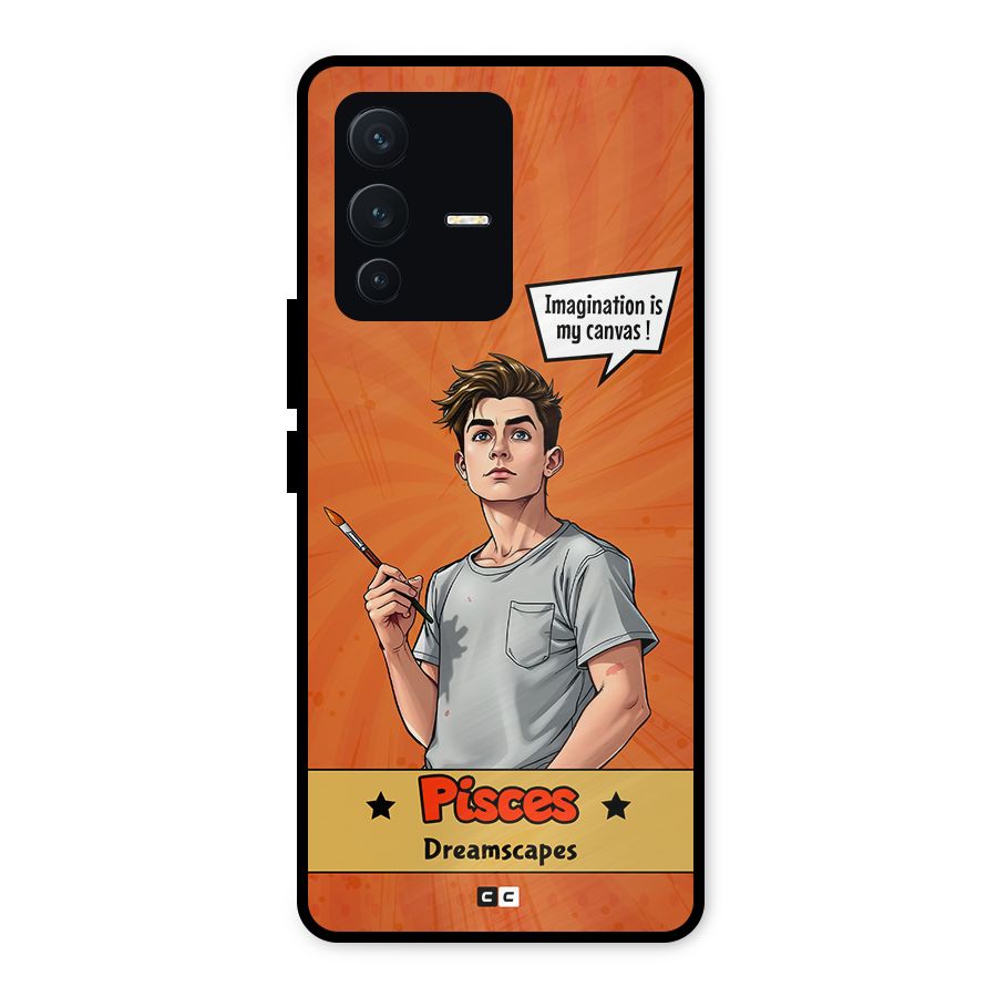 Pisces Dreamer Metal Back Case for Vivo V23 5G