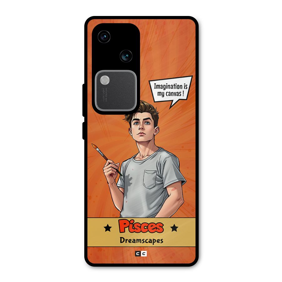 Pisces Dreamer Metal Back Case for Vivo V30 Pro