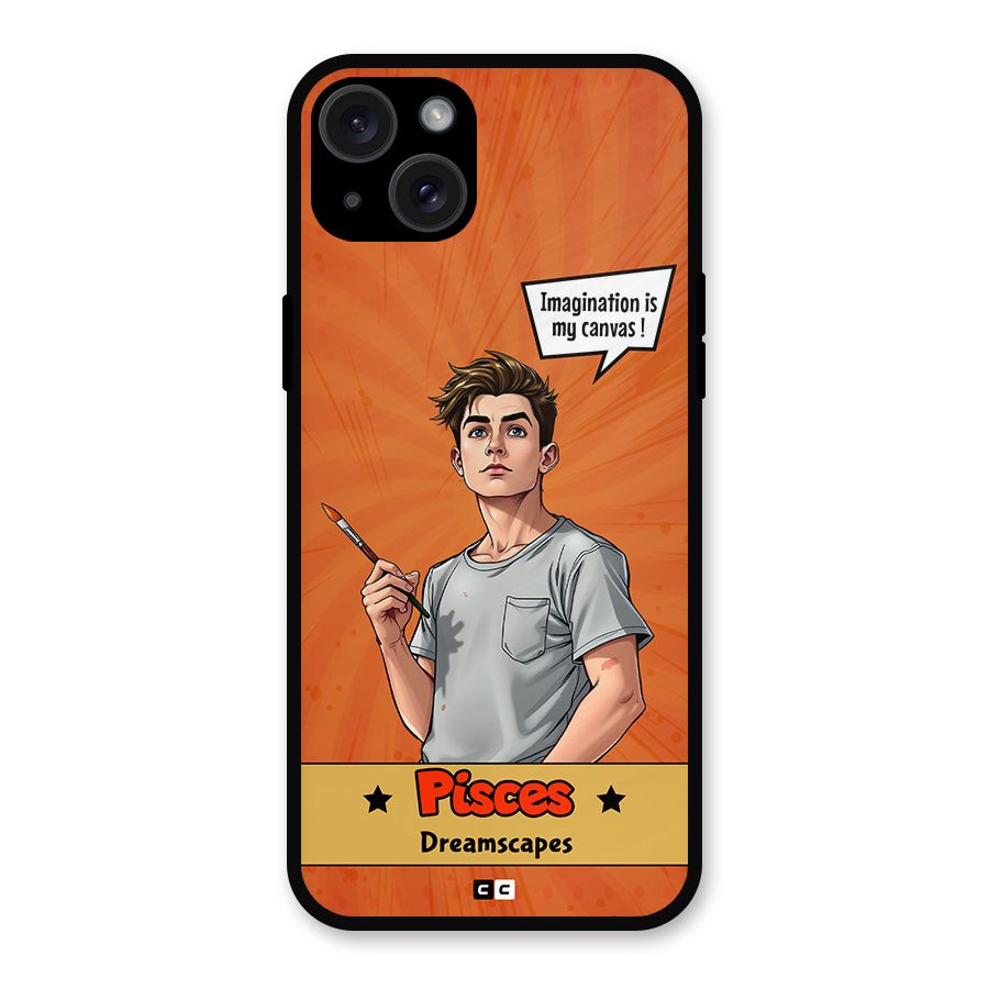 Pisces Dreamer Metal Back Case for iPhone 15 Plus