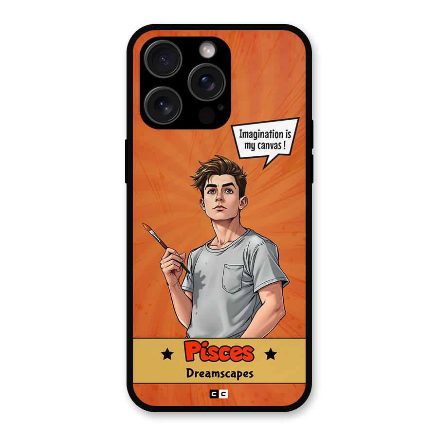 Pisces Dreamer Metal Back Case for iPhone 15 Pro Max