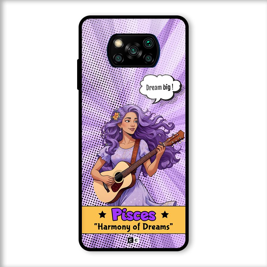 Pisces Dreams Glass Back Case for Poco X3