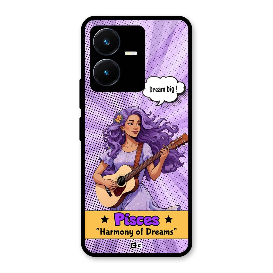 Pisces Dreams Glass Back Case for Vivo Y22s