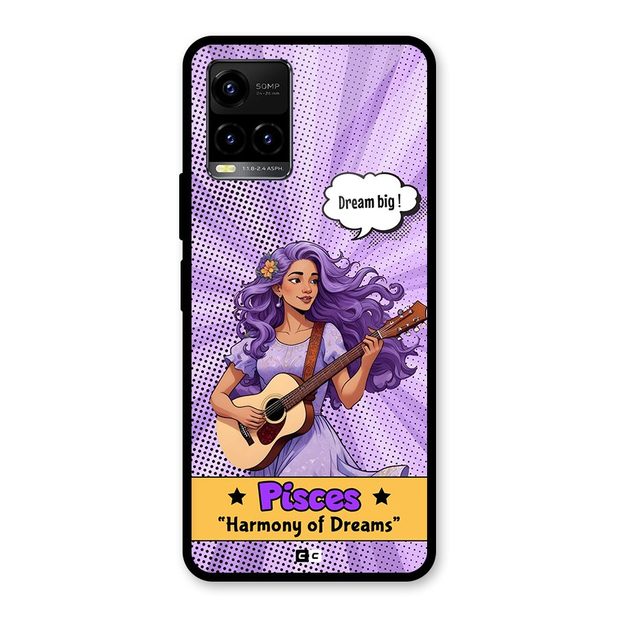Pisces Dreams Glass Back Case for Vivo Y33s